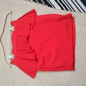 Bebe red peplum skirt